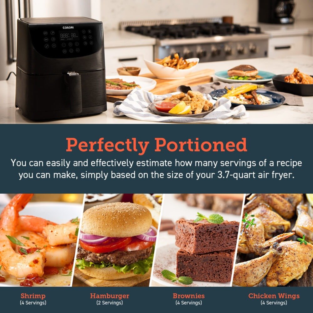 Cosori CP137AF Premium Air Fryer 3.5L Black CP137AFBL BrightVivo