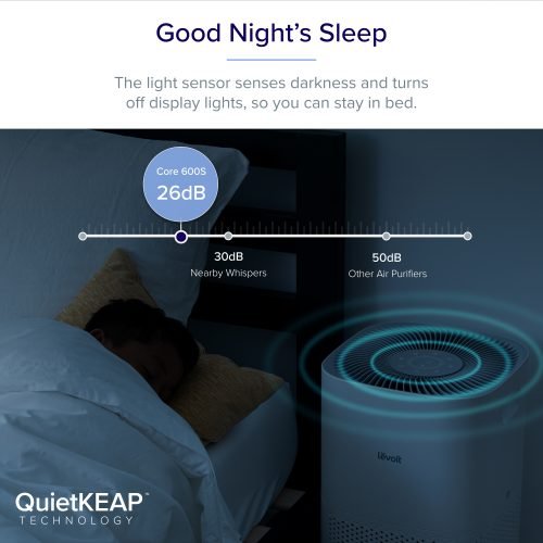 LEVOIT Core 600S-P Smart Air Purifier For Large Rooms: HEPA, WiFi, Ultra-Quiet (3175 Sq Ft)